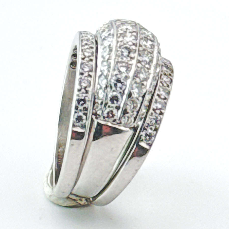 18ct White Gold Diamond Cluster Ring Friedman
