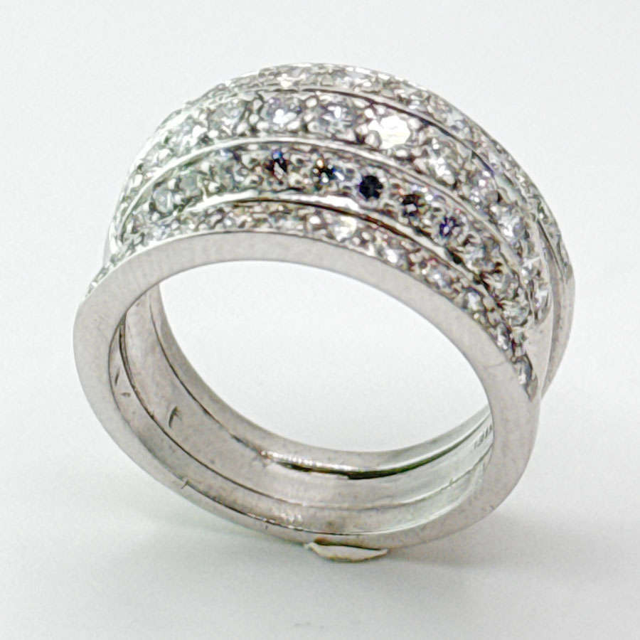 18ct White Gold Diamond Cluster Ring Friedman