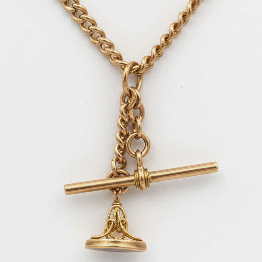Victorian 9ct Rose Gold Fob Chain