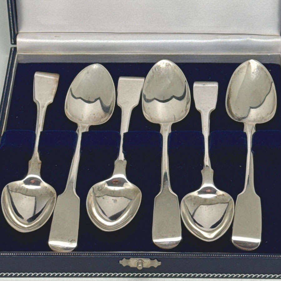 Hallmarked Silver Tea Spoons Exeter 1815 John Hicks