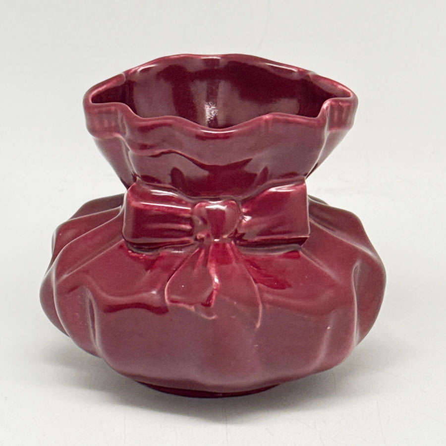Lucia Ware Burgundy Ribbon Vase By Boksburg East Pottery C1970
