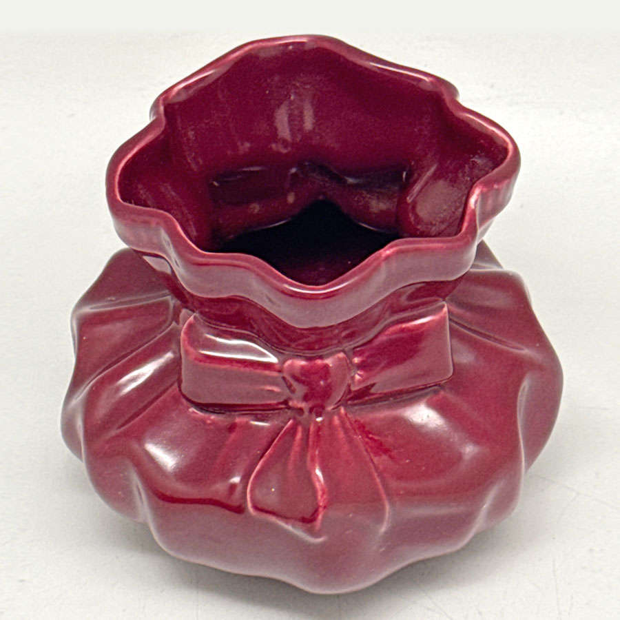 Lucia Ware Burgundy Ribbon Vase By Boksburg East Pottery C1970