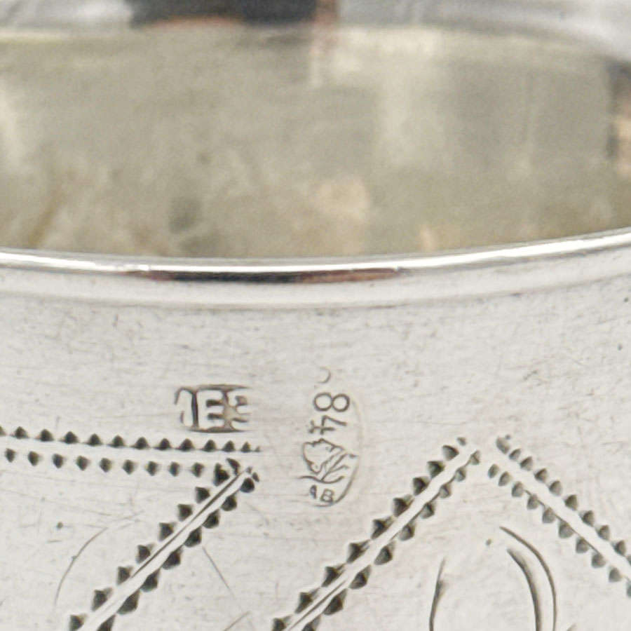 Silver Russian Engraved Pedestal Kiddush Cup Kiev