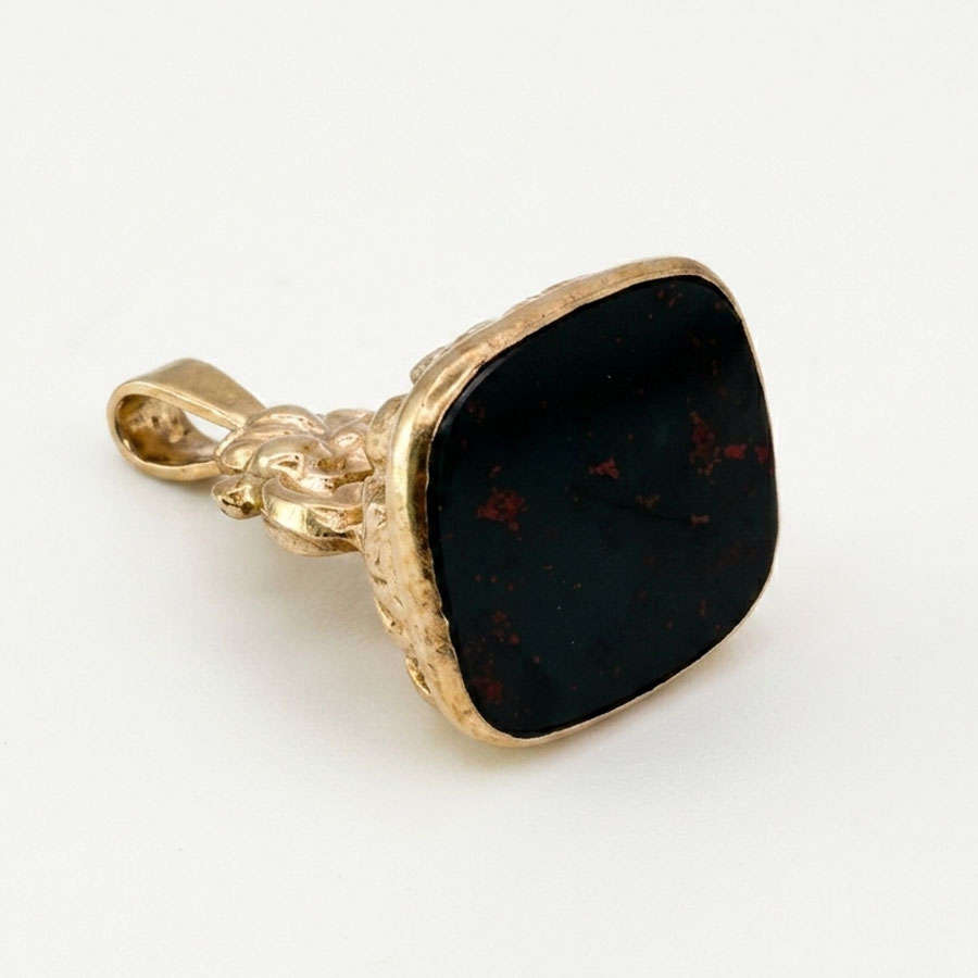 Victorian 9ct Gold Bloodstone Fob Seal