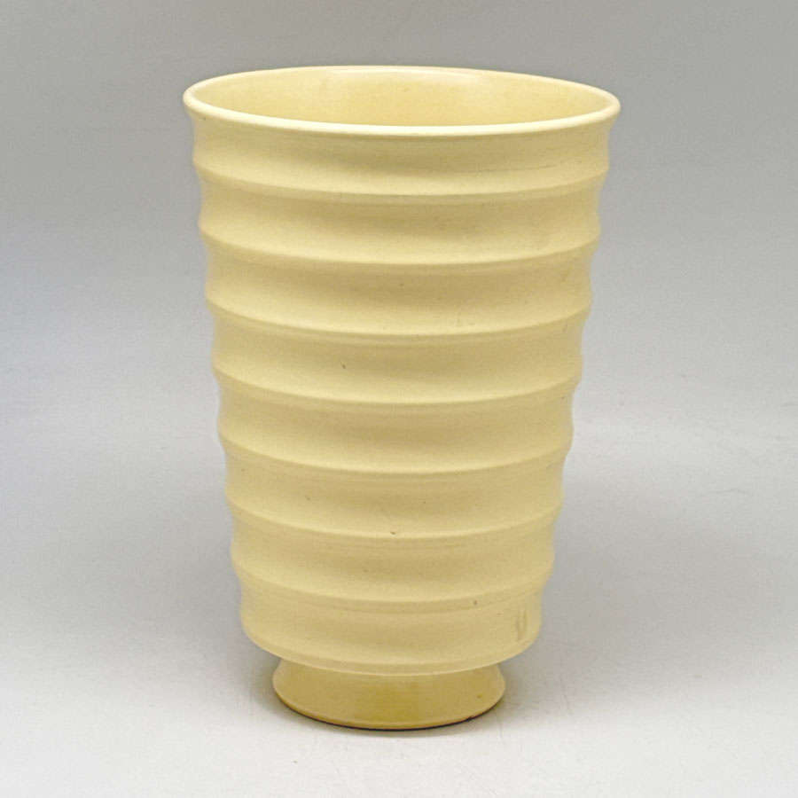 Wedgwood Keith Murray Ribbed Straw Vase C1930