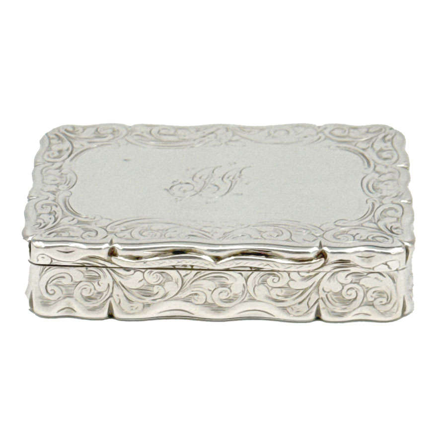 Hallmarked Silver Victorian Snuff Box Birmingham 1845
