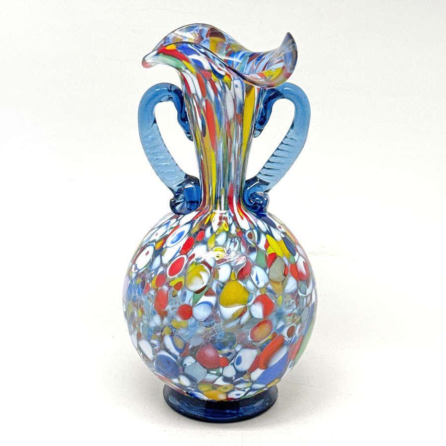 Murano Millefiori Patchwork Vase 20th 19.5cm