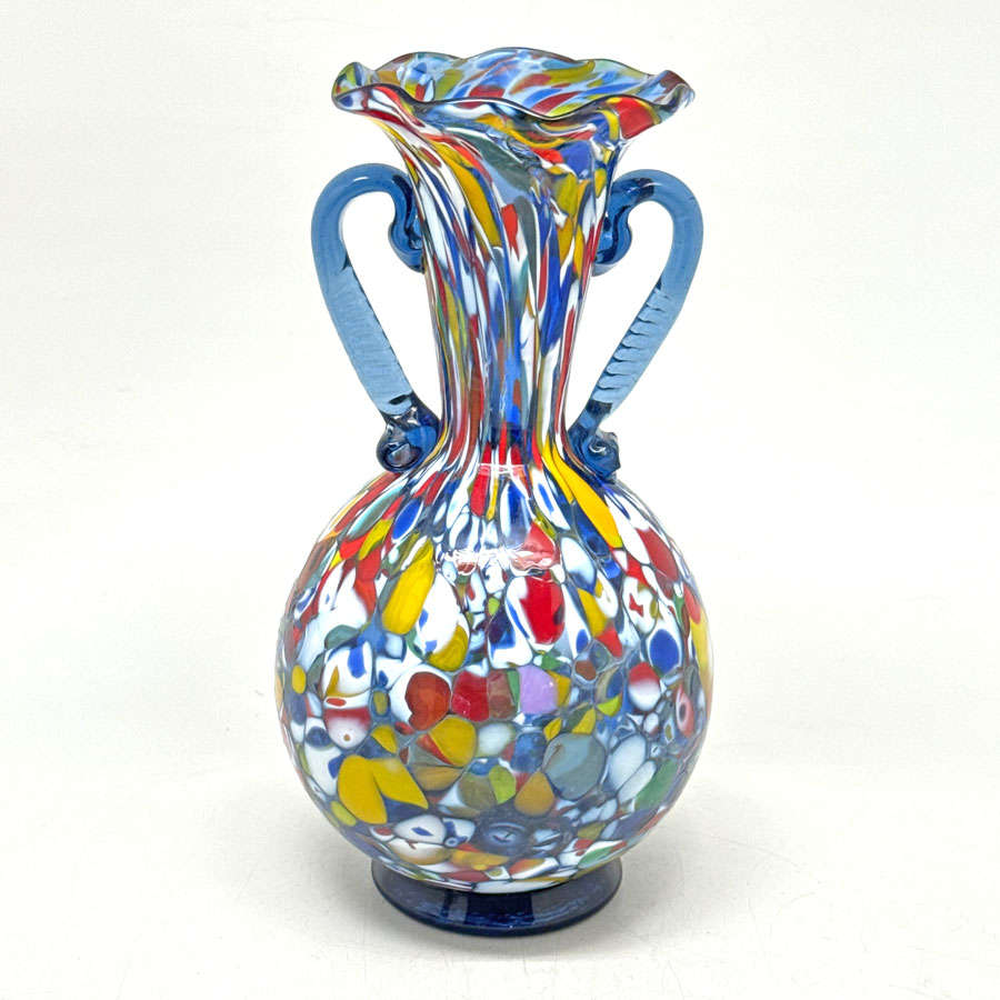 Murano Millefiori Patchwork Vase 20th 20.5cm