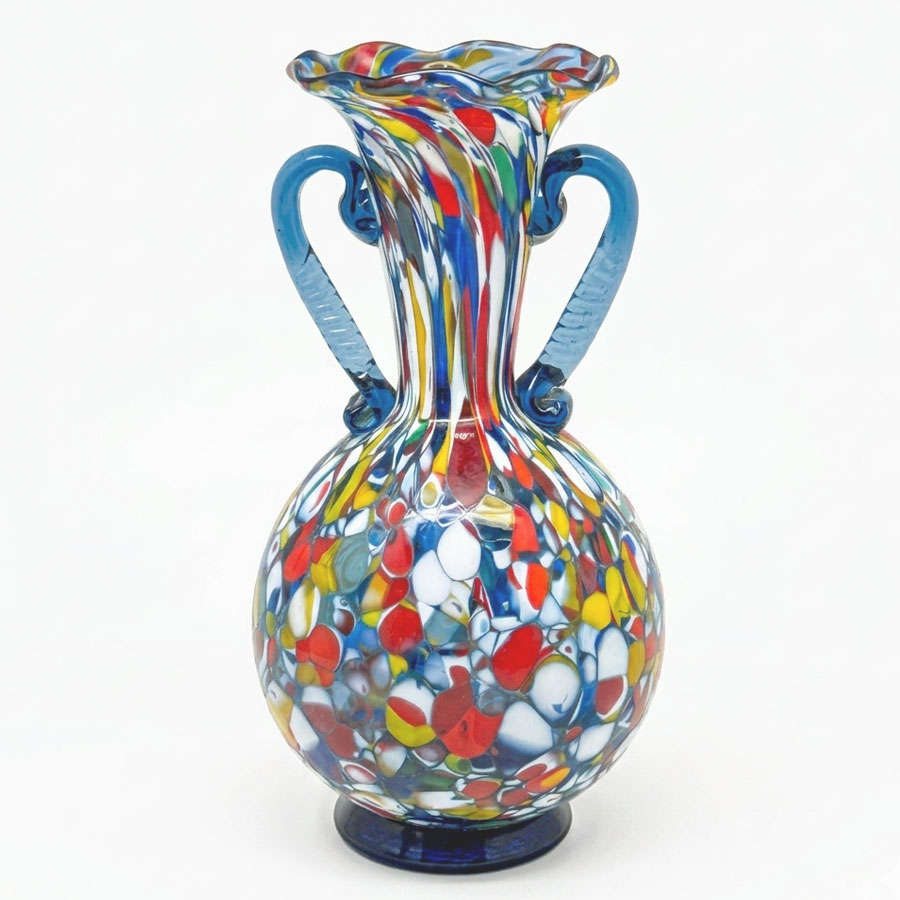 Murano Millefiori Patchwork Vase 20th 20.5cm