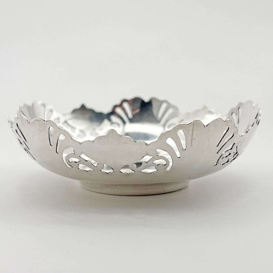 Pair Hallmarked Silver Bon Bon Dishes Birmingham 1944