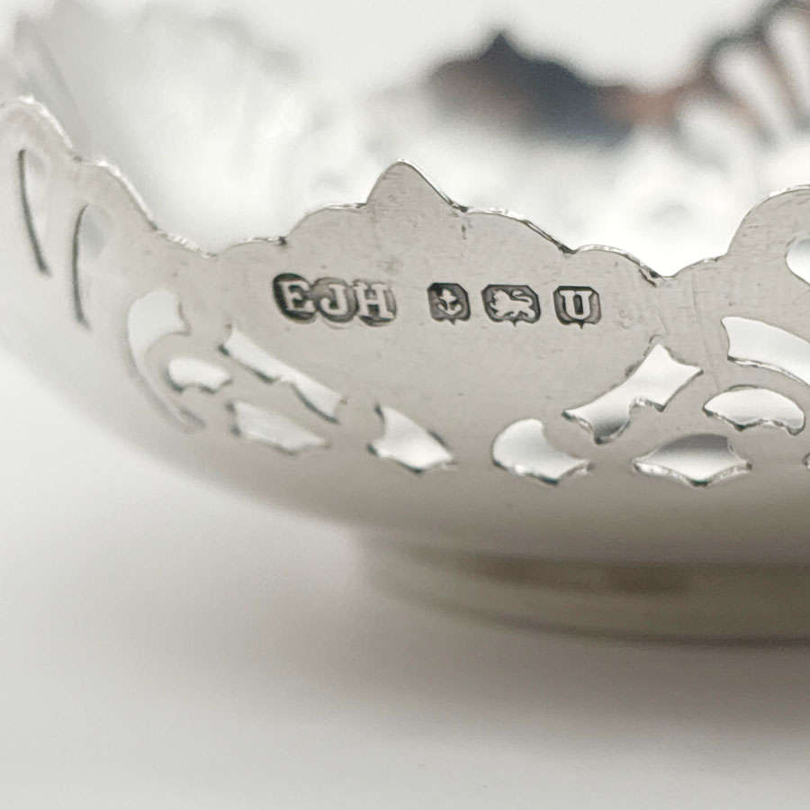Pair Hallmarked Silver Bon Bon Dishes Birmingham 1944