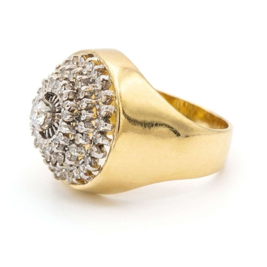 18ct Gold Diamond Cluster Cocktail Ring