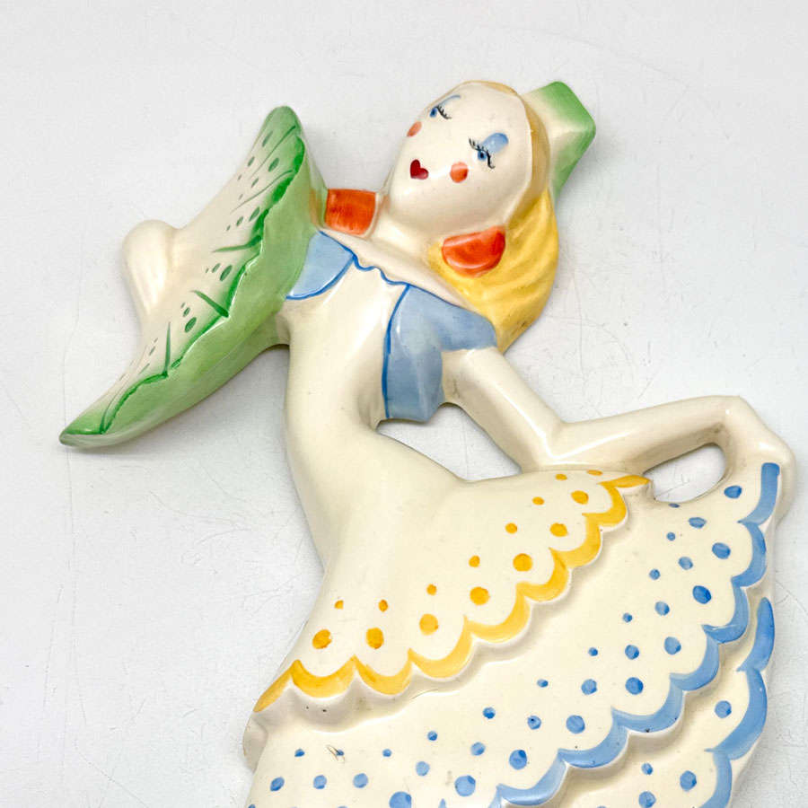 Crown Devon Hand Painted Spanish Dancer Wall Plaque C1930
