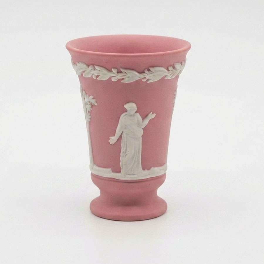 Wedgwood Jasperware Miniature Pink Vase 5.5cm