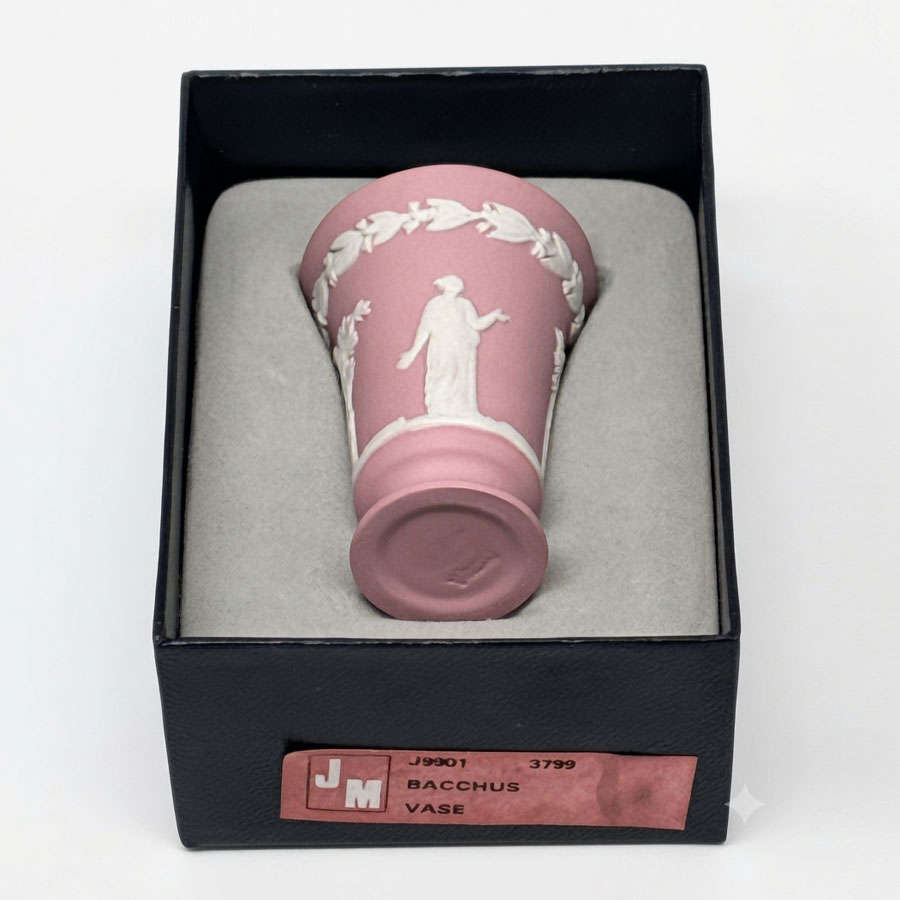 Wedgwood Jasperware Miniature Pink Vase 5.5cm
