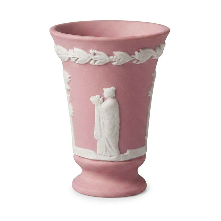 Wedgwood Jasperware Miniature Pink Vase 5.5cm