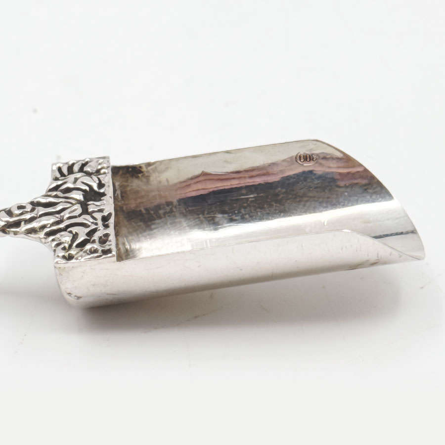 German Silver 800 Standard Caddy Spoon Hildesheimer Rose