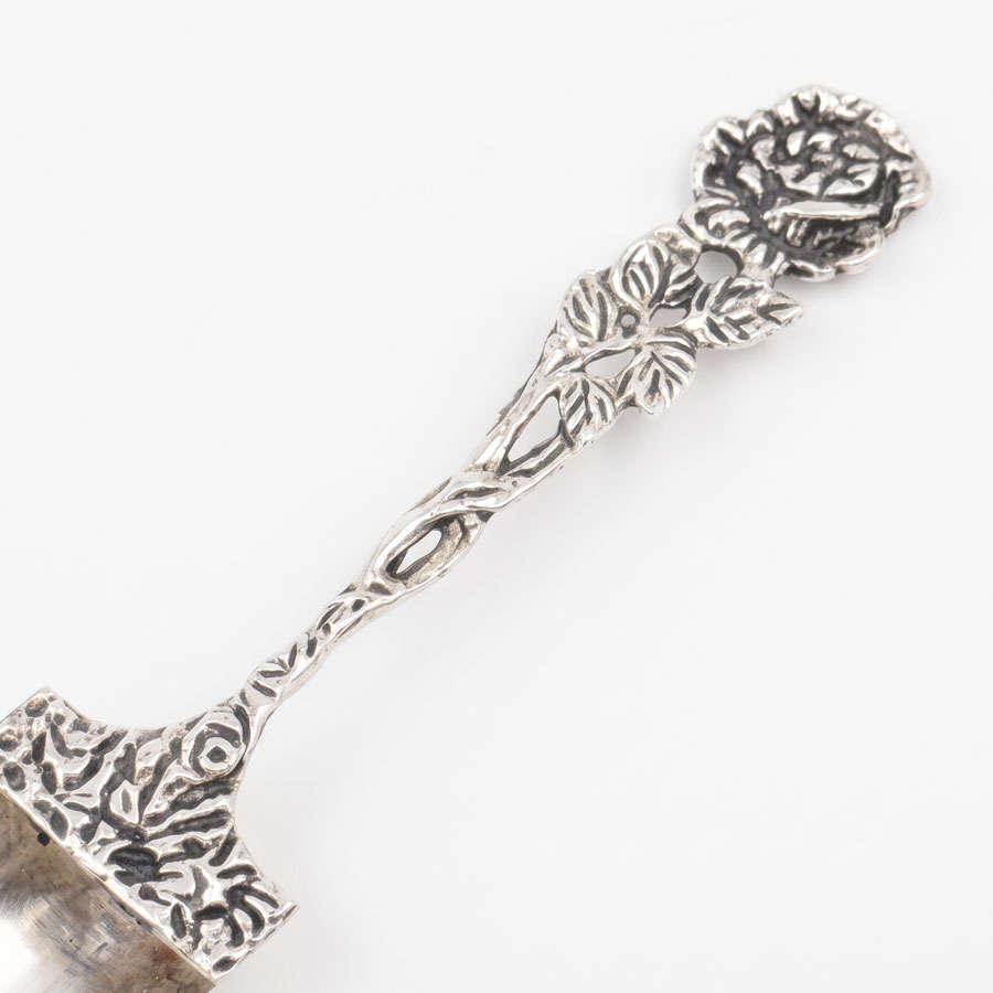 German Silver 800 Standard Caddy Spoon Hildesheimer Rose