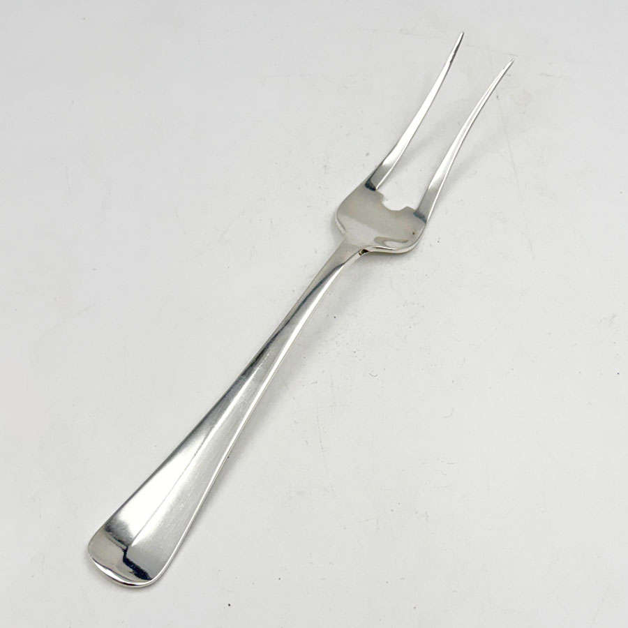 Hallmarked Dutch Cold Meat Or Serving Silver Fork Utrecth 1986