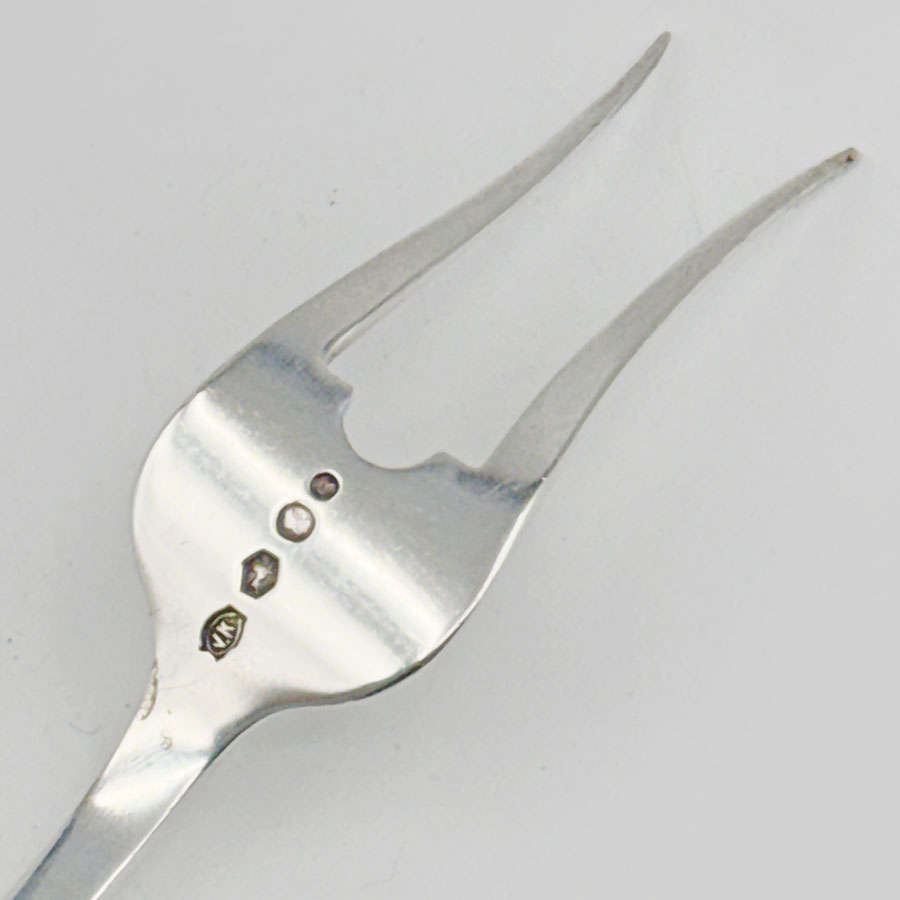 Hallmarked Dutch Cold Meat Or Serving Silver Fork Utrecth 1986