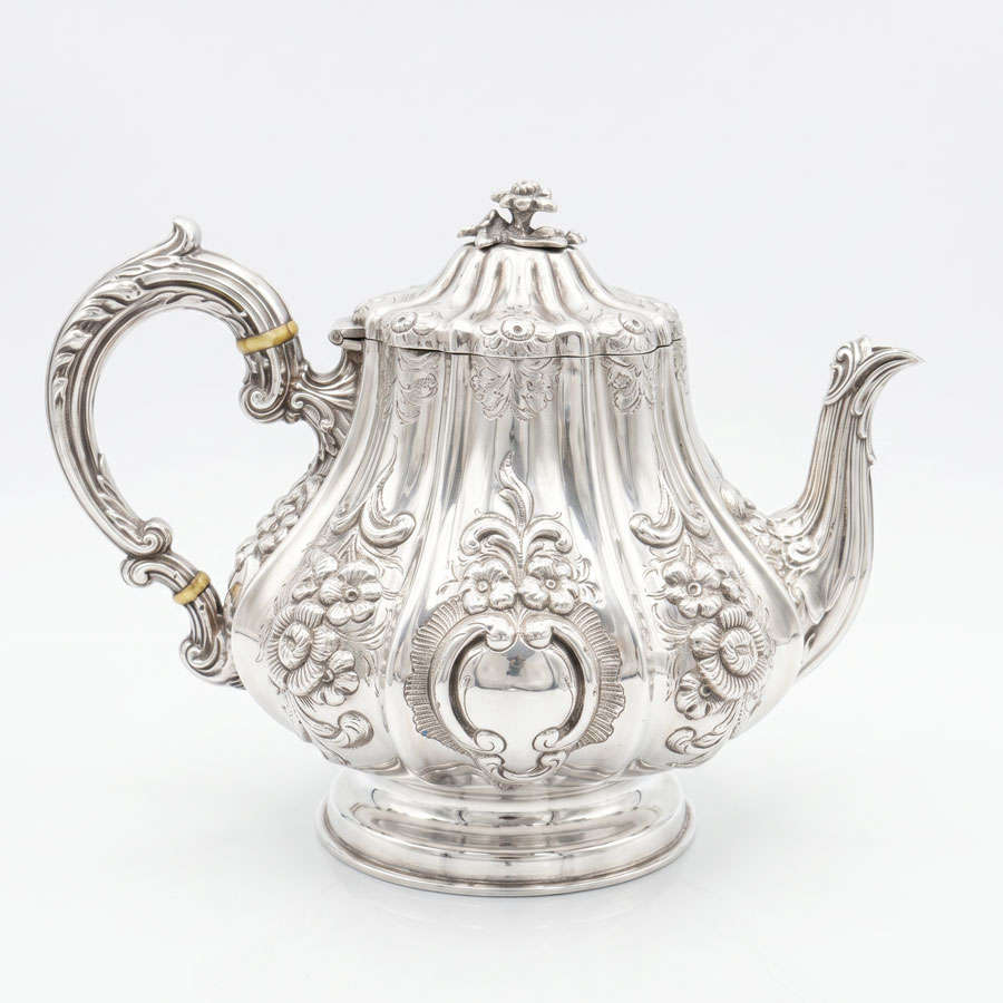 Hallmarked Victorian Silver Four Piece Tea Set