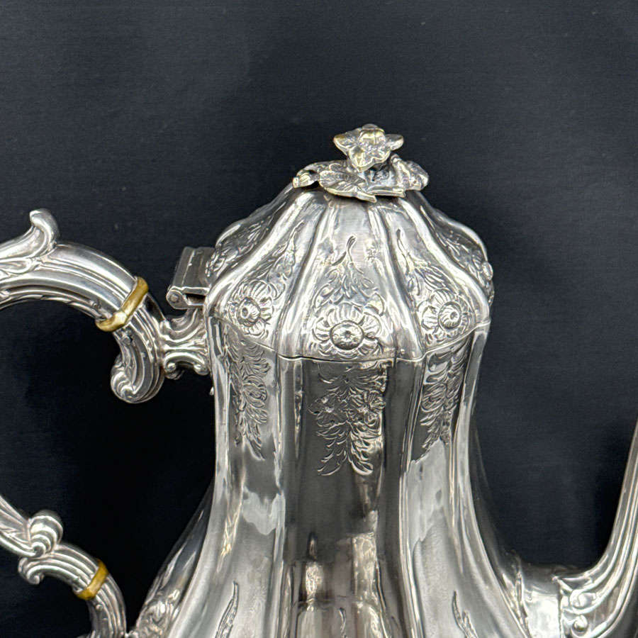 Hallmarked Victorian Silver Four Piece Tea Set