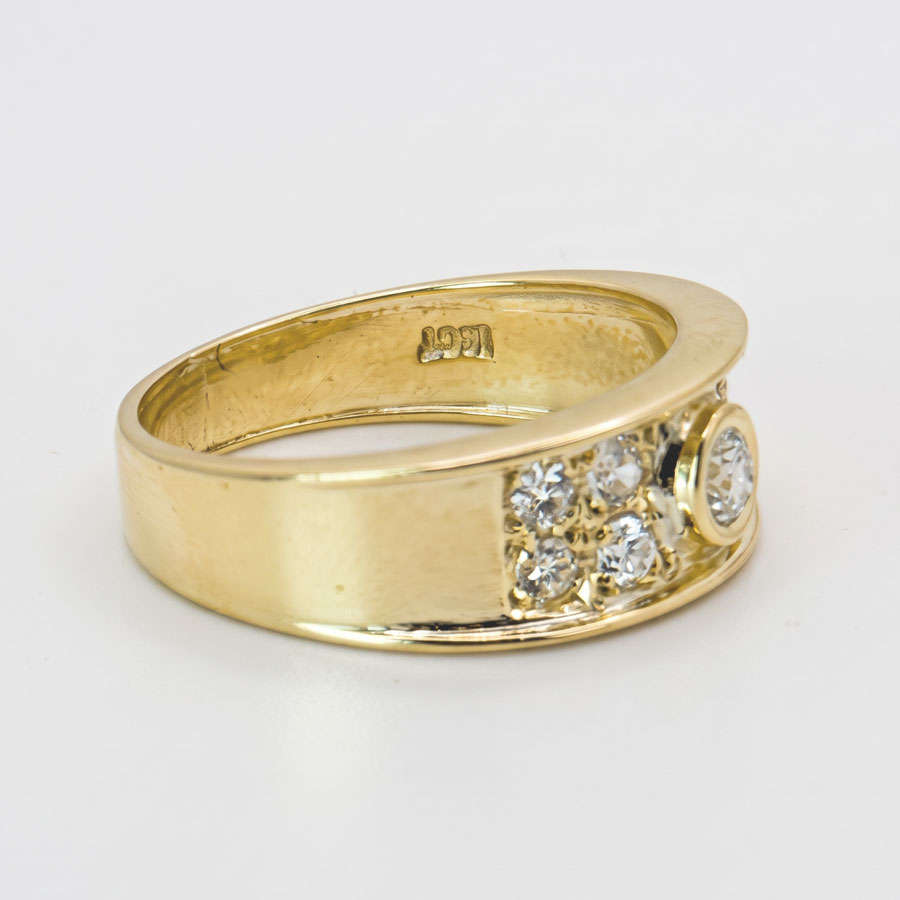 18ct Gold Old Cut Diamond Ring