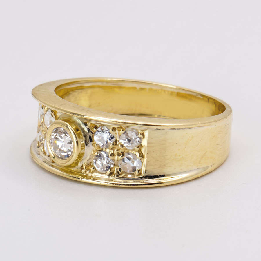 18ct Gold Old Cut Diamond Ring