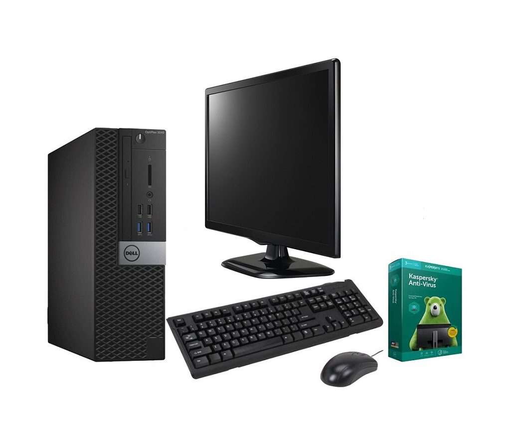 Dell OptiPlex 3040 SFF - Intel Core i5 6th Gen, 8GB DDR4, 240GB SSD, MS Win10 Pro, 19" Wide Monit...