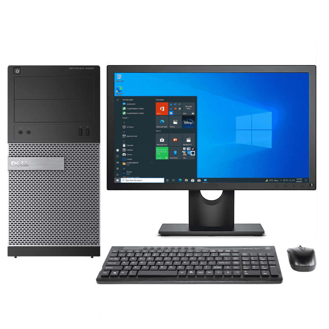 Dell OptiPlex 3020 Mini Tower Desktop Combo - Intel Core i5-4th Gen, 8GB RAM, 128GB SSD, MS Win10...