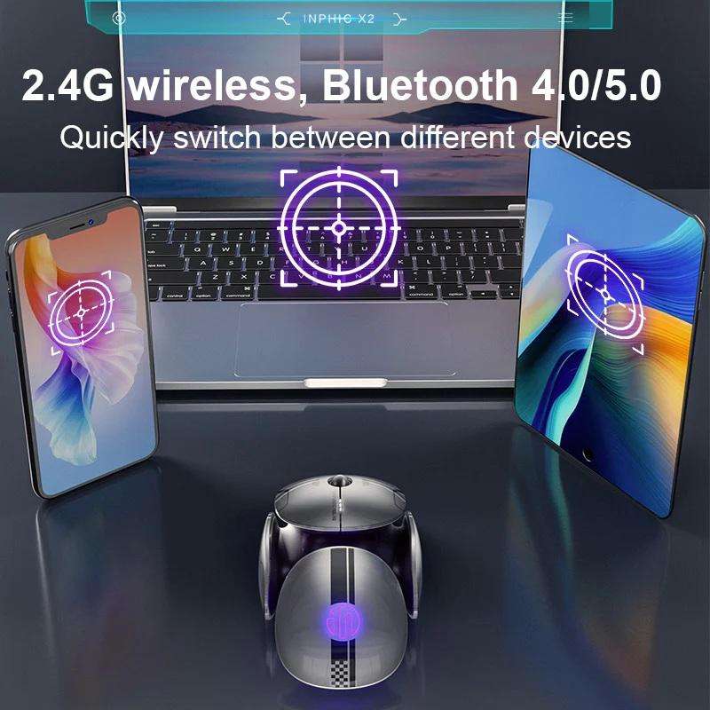 2.4G+ BT 5.0/4.0 RECHARGEABLE MOUSE