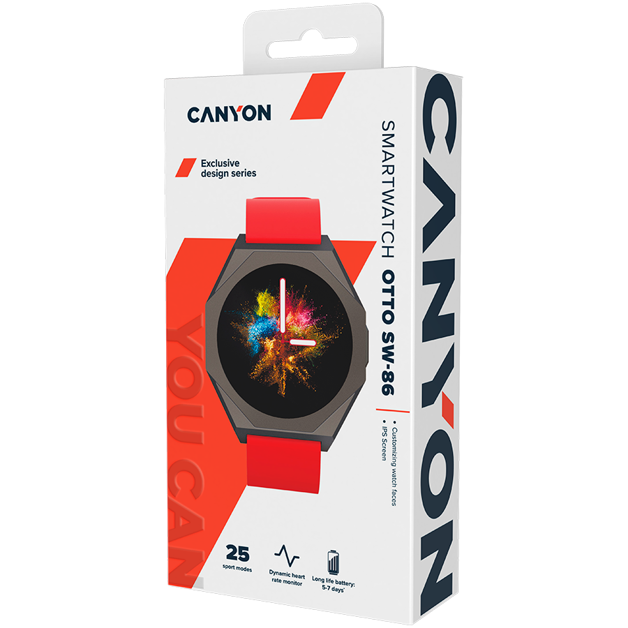 CANYON smart watch Otto SW-86 Red