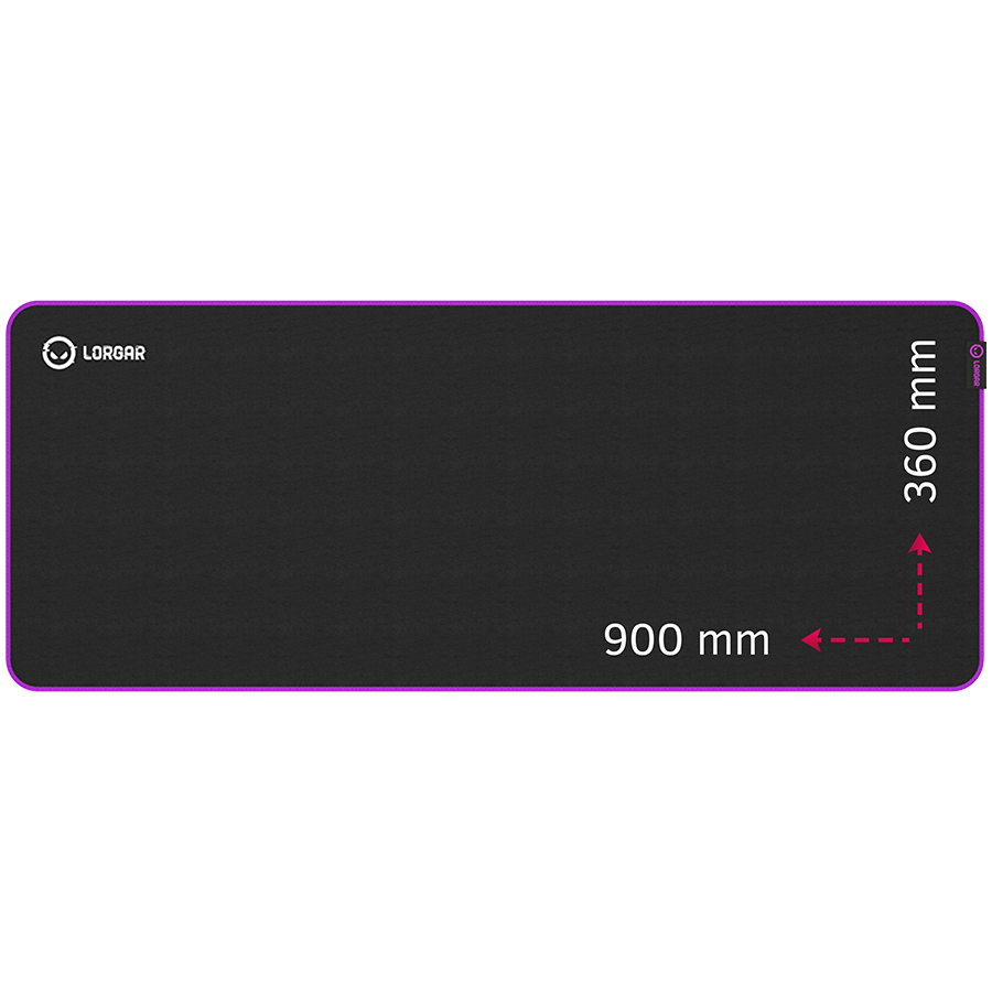 Lorgar Main 319, Gaming mouse pad, High-speed surface, Purple anti-slip rubber base, size: 900mm ...