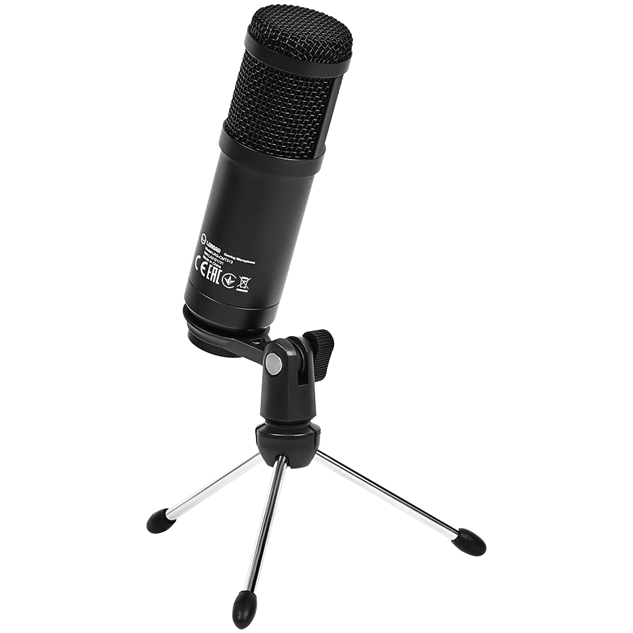 LORGAR Soner 313, Gaming Microphones, Black, USB condenser microphone with Volume Knob & Echo Kob...