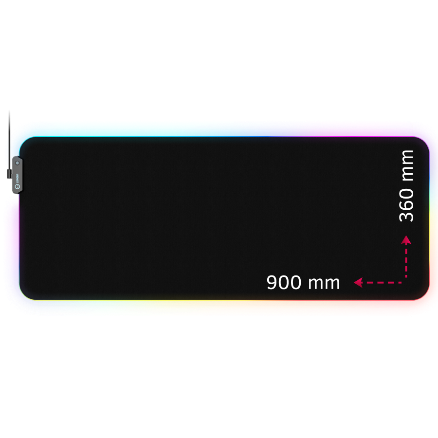 Lorgar Steller 919, Gaming mouse pad, High-speed surface, anti-slip rubber base, RGB backlight, U...