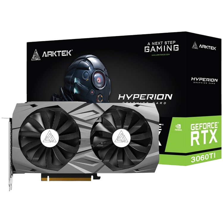 Arktek Geforce RTX3060Ti DDR6 8GB 256Bit TWIN FANS Graphics Card