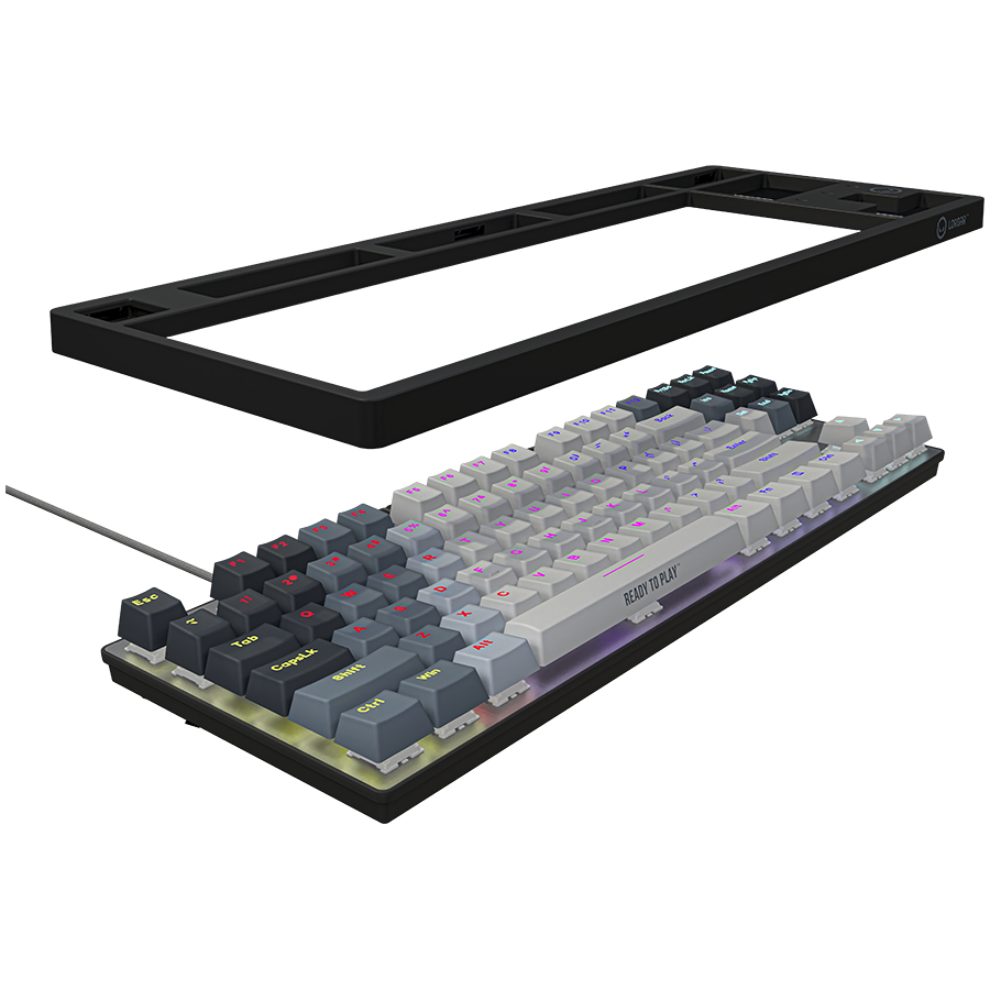LORGAR Azar 514TKL, Wired RGB mechanical gaming keyboard, white, EN layout