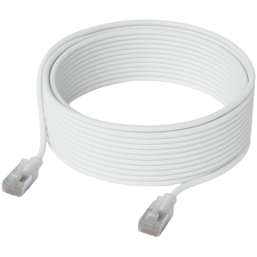 Ubiquiti UniFi UACC-Cable-Patch-EL-C6A-8M-W Premium Patch Cable Ultra-thin braided, designed and ...