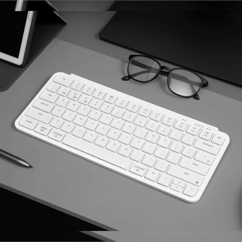 Keychron B1 Pro Ultra-Slim 75% Wireless Keyboard - Ivory White