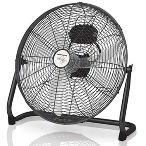 Mellerware Steel Black Hi Velocity 45cm 3 Speed Floor Fan