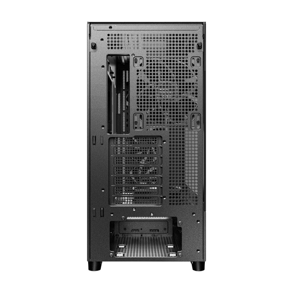 Antec FLUX ATX WOOD Mid Tower Gaming Chassis - Black