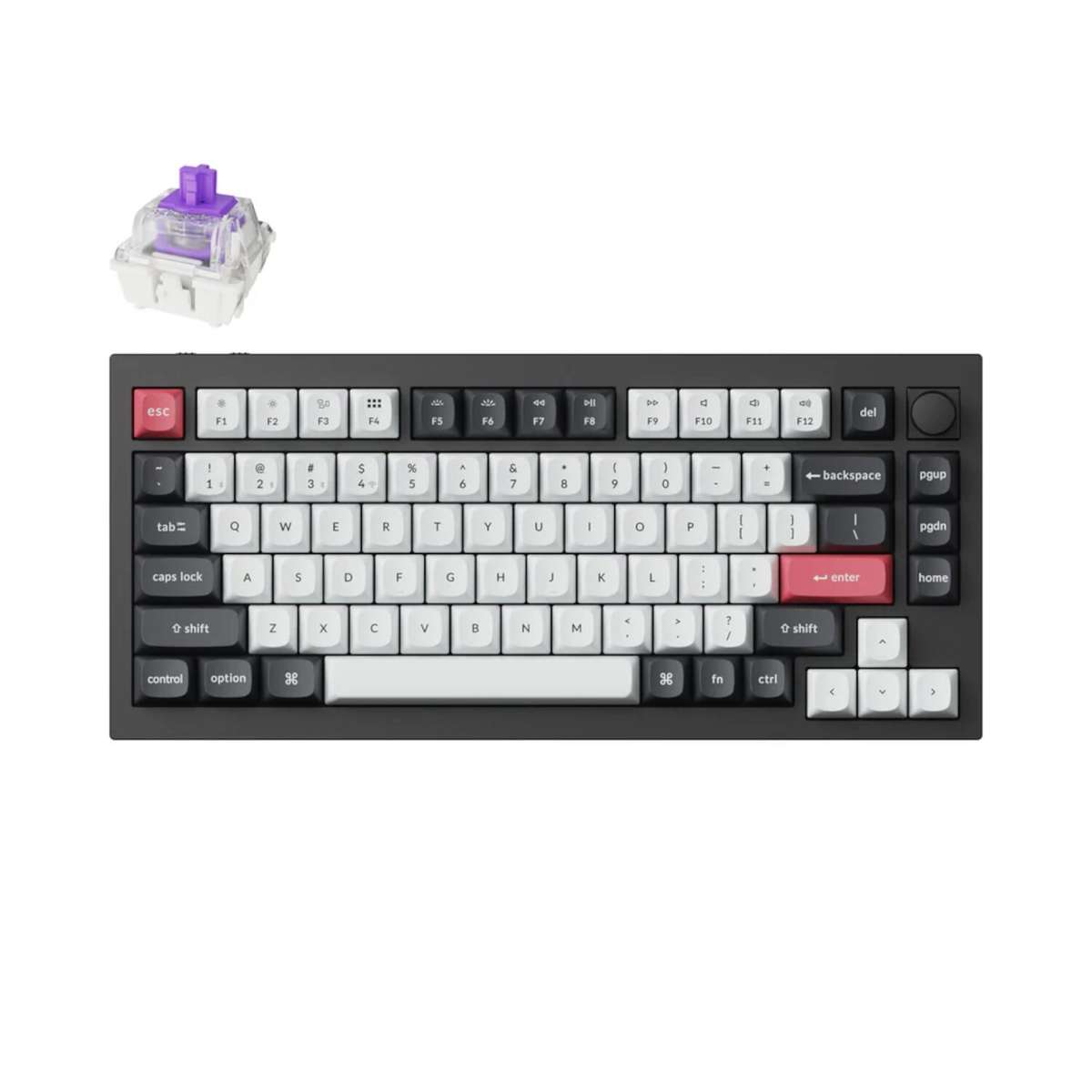 Keychron Q1H-M1 QMK Wireless Custom Keyboard - Black