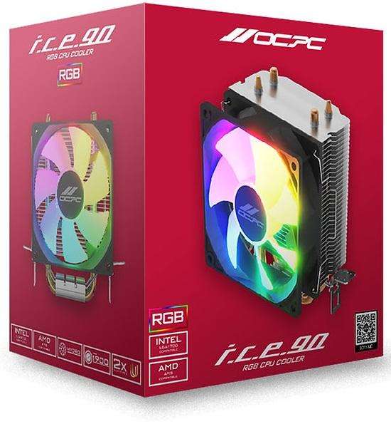 OCPC I.C.E. 90 RGB CPU COOLER 90MM BLACK
