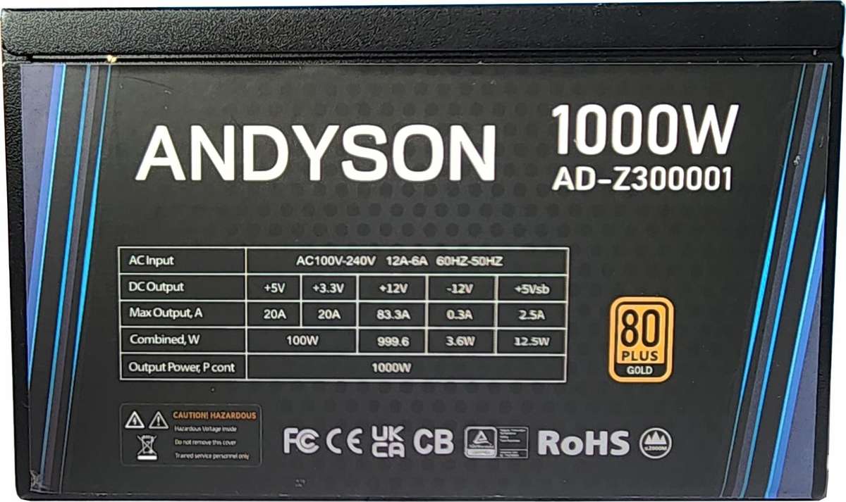 1000W 80+ GOLD PCIE5.0 PSU