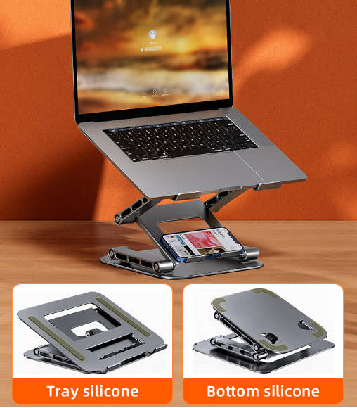 TRIPLE LIFT ADJUSTABLE ALU LAPTOP STAND