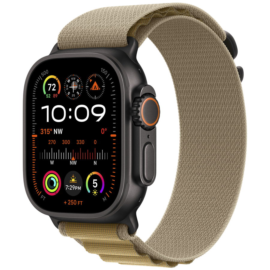 49mm Tan Alpine Loop - Small - Black Titanium Finish