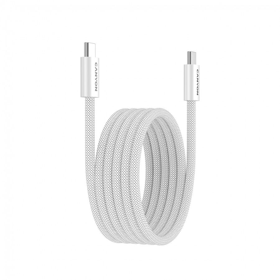 CANYON cable OnWire 60MG C-C 60W Magnet Braided 1m White