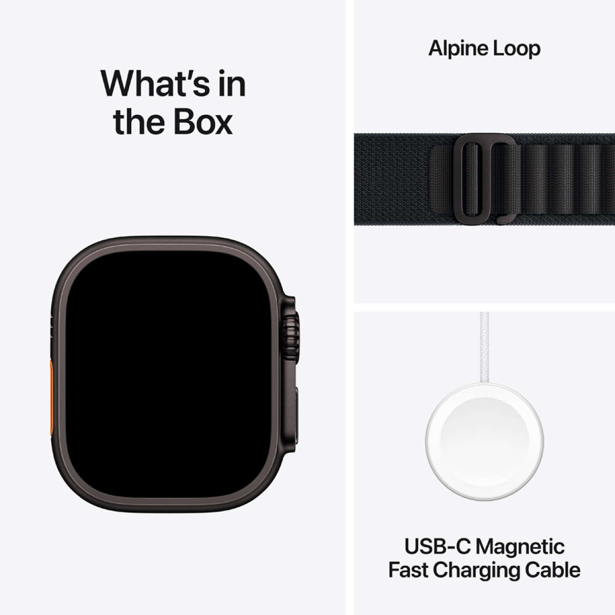 Apple Watch Ultra 3 GPS + Cellular 49mm Black Titanium Case with Black Alpine Loop - Medium,Model...
