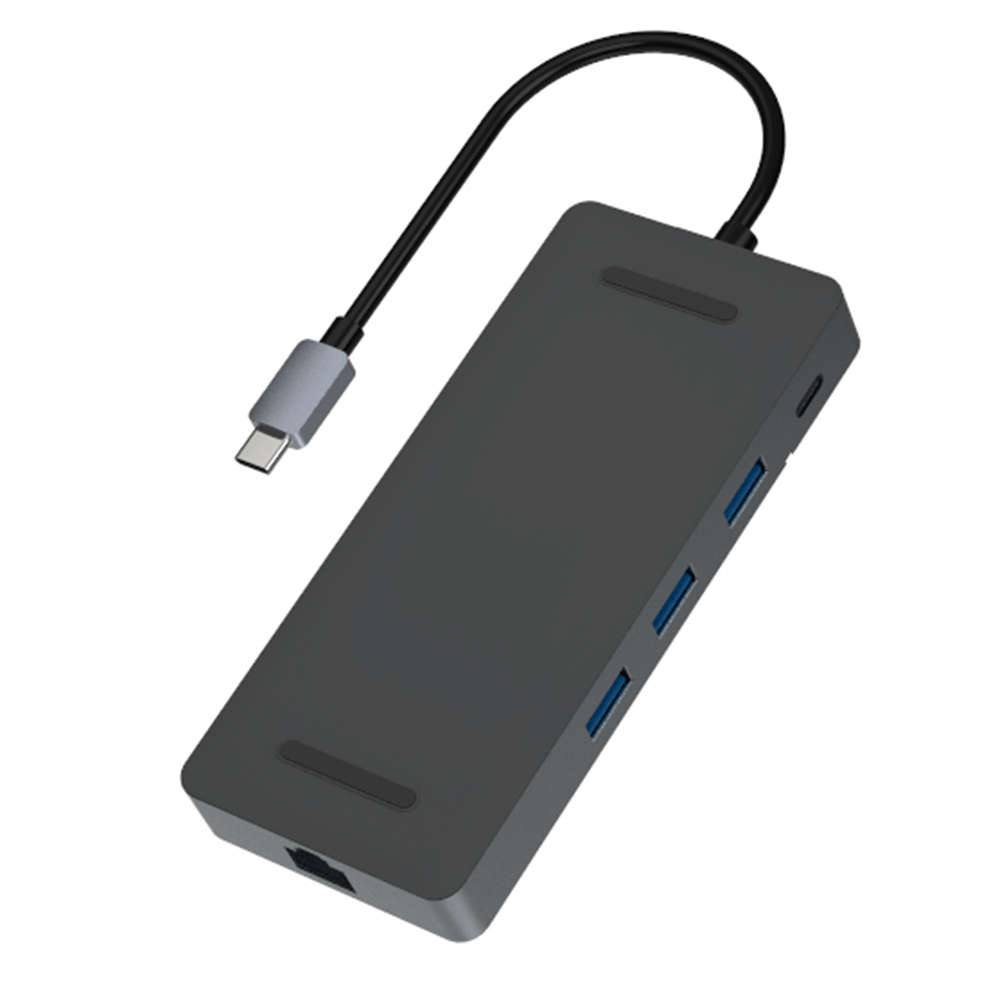 9 IN 1 USB-C HDMI VGA RJ45 TF PD - DA090