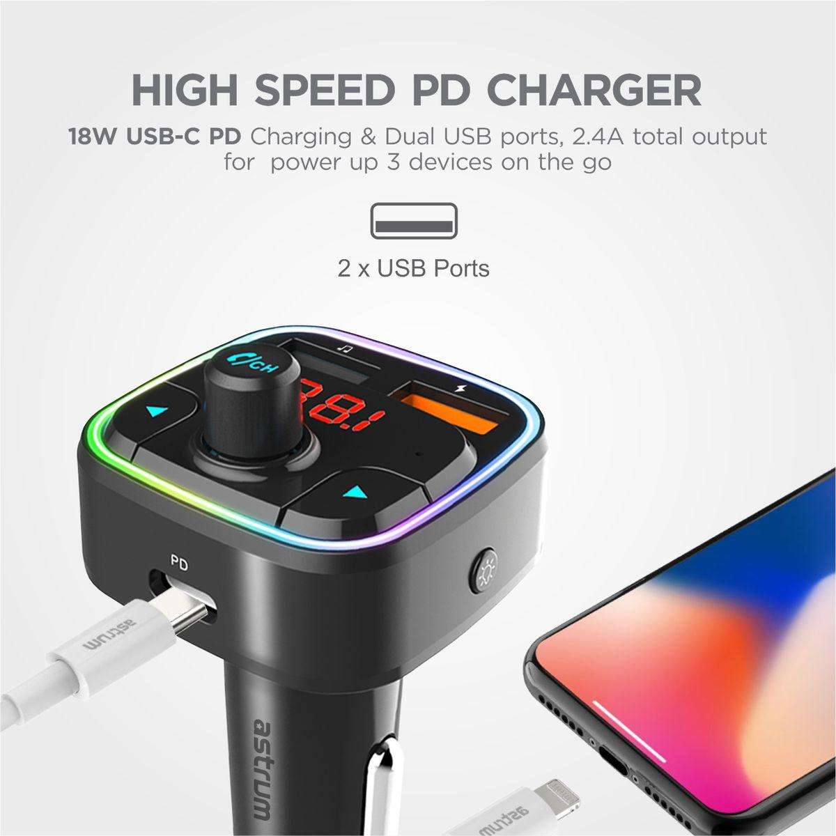 Wireless FM Transmitter + PD Charger - FM410